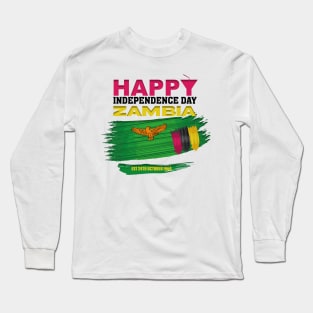 Happy Independence Day Zambia Long Sleeve T-Shirt